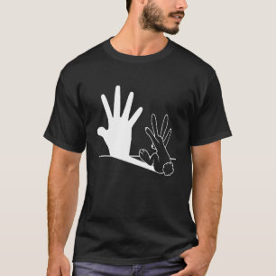 Rabbit Hand Shadow Life Jokes Rabbit Bunny T-shirt