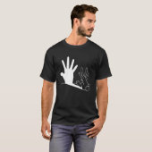 Rabbit Hand Shadow Life Jokes Rabbit Bunny T-shirt (Voorkant volledig)