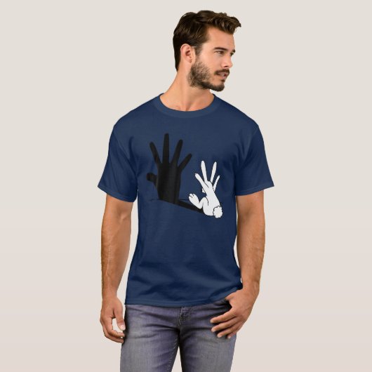 Rabbit Hands Shadows Classic T-shirt (Voorkant volledig)