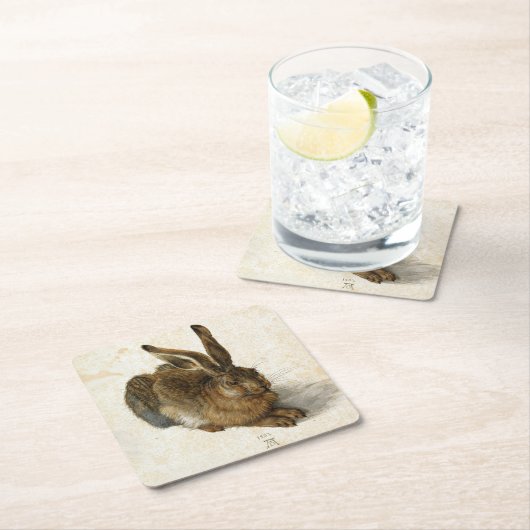 Rabbit, Hare by Durer  Natuur Art uit 1502 Kartonnen Onderzetters (Insitu)