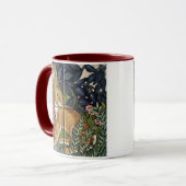 Rabbit Hare in Forest William Morris Style Mok (Voorkant links)