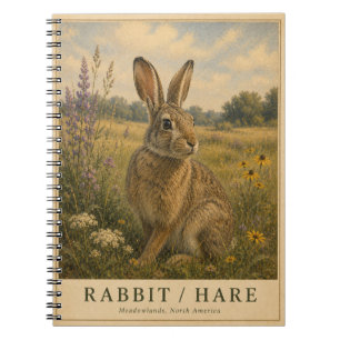 Rabbit Hare Meadowlands VINTAGE Notitieboek