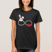 Rabbit Heart Animal Love Infinity T-shirt (Voorkant)
