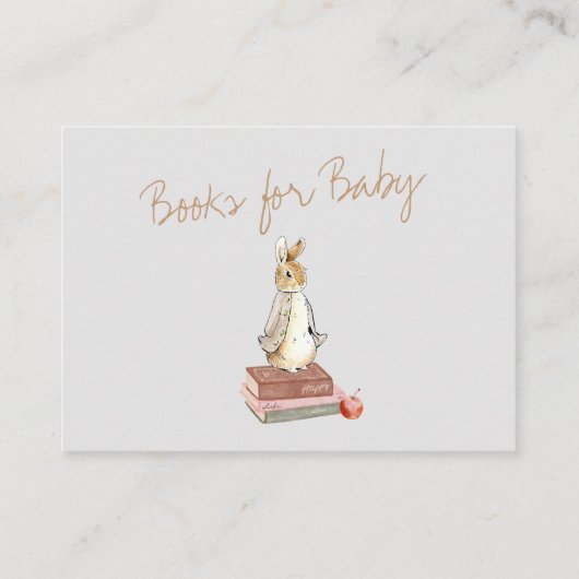 Rabbit Herfst Elements Baby shower Informatiekaartje (Achterkant)