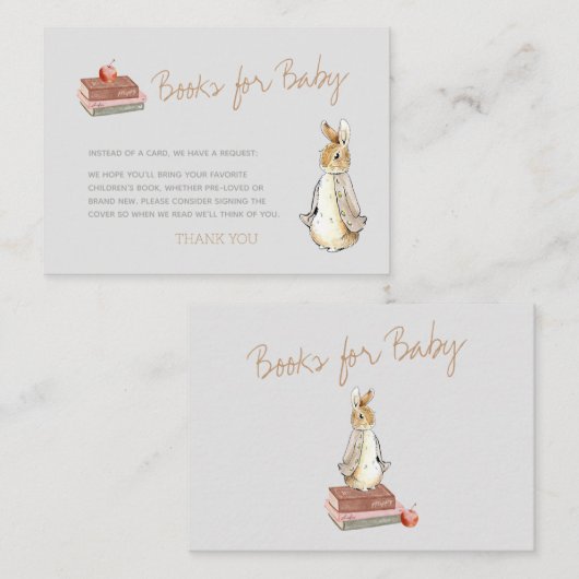 Rabbit Herfst Elements Baby shower Informatiekaartje (Voorkant / Achterkant)