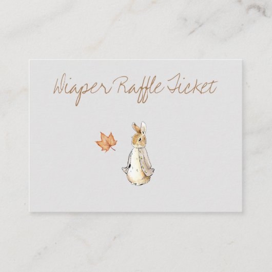 Rabbit Herfst Elements Baby shower Informatiekaartje (Achterkant)