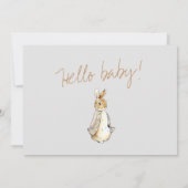 Rabbit Herfst Elements Baby shower Kaart (Achterkant)