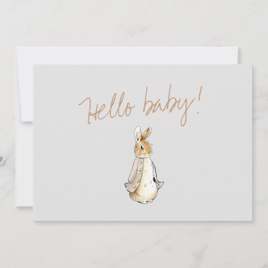 Rabbit Herfst Elements Baby shower Kaart (Achterkant)