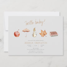 Rabbit Herfst Elements Baby shower