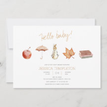 Rabbit Herfst Elements Baby shower