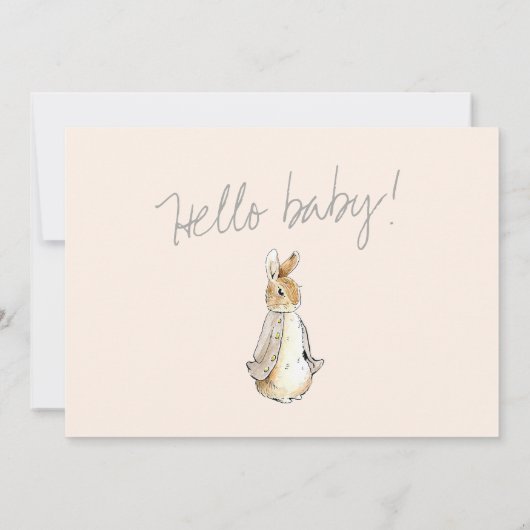 Rabbit Herfst Elements Baby shower Kaart (Achterkant)