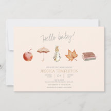 Rabbit Herfst Elements Baby shower