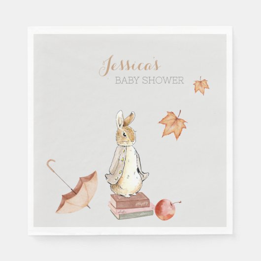 Rabbit Herfst Elements Baby shower Servet (Voorkant)