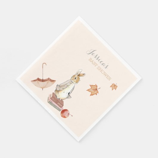 Rabbit Herfst Elements Baby shower Servet (Hoek)