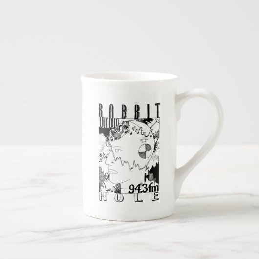 Rabbit Hole 1991 Vintage Design Porselein Kop (Rechts)