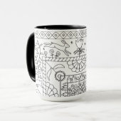 Rabbit Hole full quilt, Sarah Fielke BOM 2017 Mok (Voorkant links)