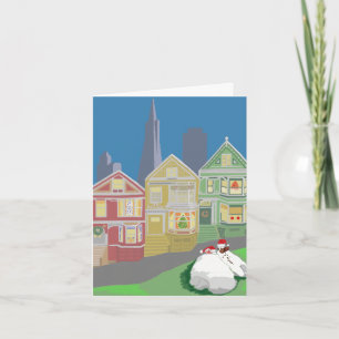 Rabbit Holiday Card - San Francisco Feestdagen Kaart