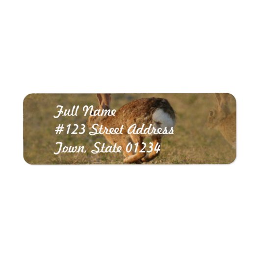 Rabbit Hopping Retouradres Mailing Label (Voorkant)