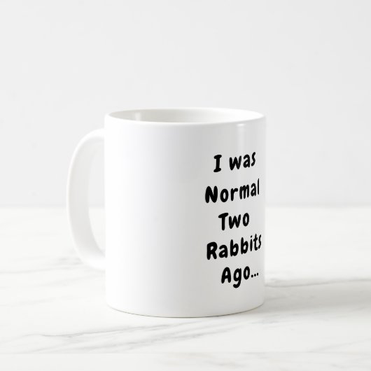 Rabbit Humor Coffee Mok (Voorkant links)
