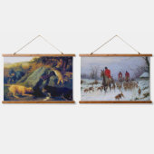 Rabbit Hunt Fox Hunt Rustic Outdoorsport Hangend Wandkleed (Dubbel)