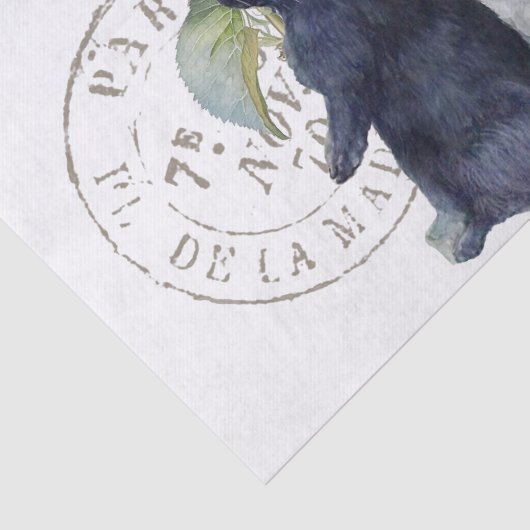 Rabbit Hydrangea Flower Carte Postale Decoupage Tissuepapier (Detail)