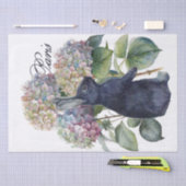 Rabbit Hydrangea Flower Paris Paasontkoppeling Tissuepapier (Craft)