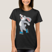 Rabbit Ice skating Ice skates Winter sports T-shirt (Voorkant)
