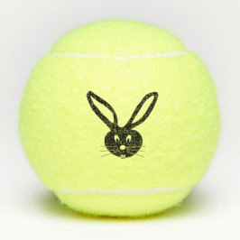Rabbit illustratie tennisballen