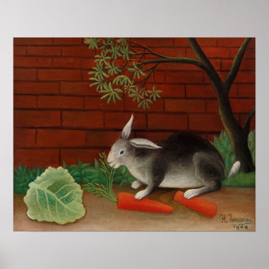 Rabbit Illustration Poster (Voorkant)