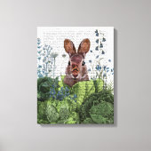 Rabbit in a Cabbage Patch Canvas Afdruk (Voorkant)