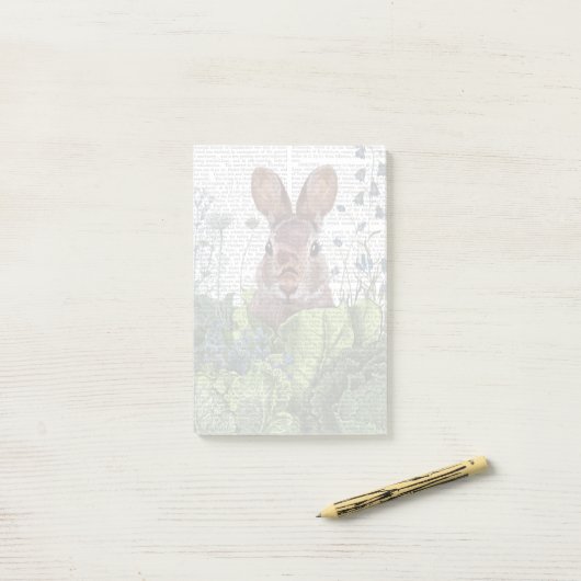 Rabbit in a Cabbage Patch Post-it® Notes (Op bureau)