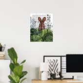 Rabbit in a Cabbage Patch Poster (Thuiskantoor)