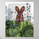 Rabbit in a Cabbage Patch Poster (Voorkant)