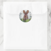 Rabbit in a Cabbage Patch Ronde Sticker (Tas)