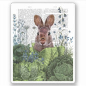 Rabbit in a Cabbage Patch Sticker (Voorkant)
