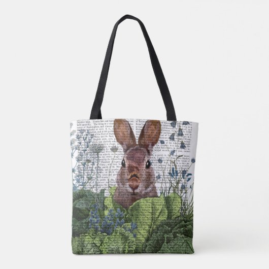 Rabbit in a Cabbage Patch Tote Bag (Achterkant)