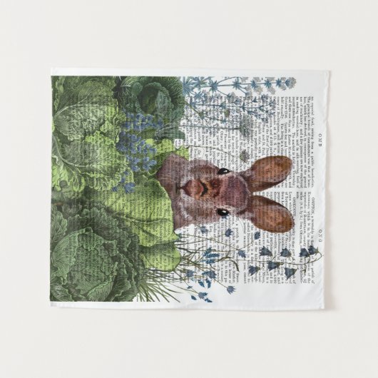 Rabbit in a Cabbage Patch Wandkleed (Voorkant (horizontaal))