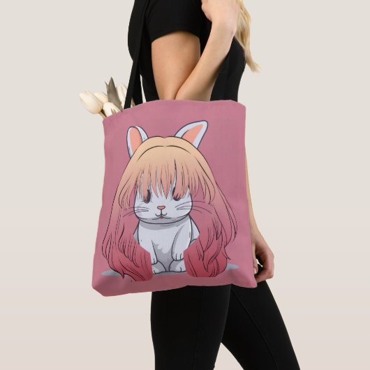 Rabbit in a Wig Tote Bag (Dichtbij)
