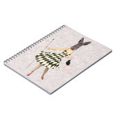 Rabbit in Black White Dress 2 Notitieboek (Linkerzijde)