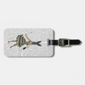 Rabbit in Black White Dress Bagagelabel (Voorkant horizontaal)