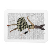 Rabbit in Black White Dress Magneet (Horizontaal)