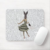 Rabbit in Black White Dress Muismat (Met muis)