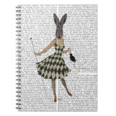 Rabbit in Black White Dress Notitieboek (Voorkant)