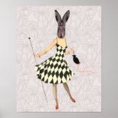 Rabbit in Black White Dress Poster (Voorkant)