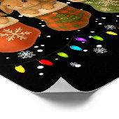 Rabbit In Christmas Socks Lights Rabbit Xmas  Poster (Hoek)