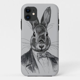 Rabbit in Suit Portret Case-Mate iPhone Case
