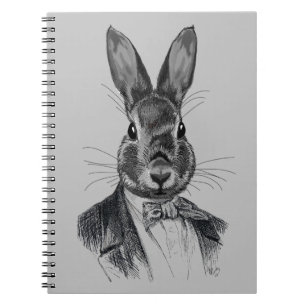 Rabbit in Suit Portret Notitieboek
