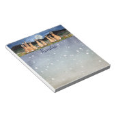 Rabbit in the Moon Personalized Sterrennacht Bunny Notitieblok (Schuin)