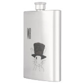 Rabbit in Top Hat Monogram Heupfles (Links)