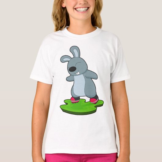 Rabbit Inline skating Inline skates T-shirt (Voorkant)